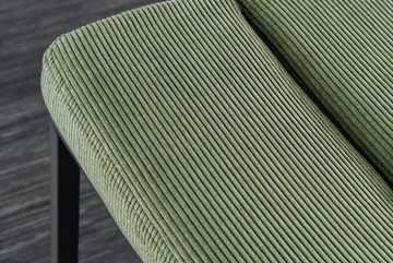 LebensWohnArt Sitzbank Elegante Sitzbank PLANO 80cm grün Cord