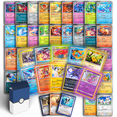 Odisey Sammelkarte 50 verschiedene Original Pokemon Karten und 10 Holos garantiert