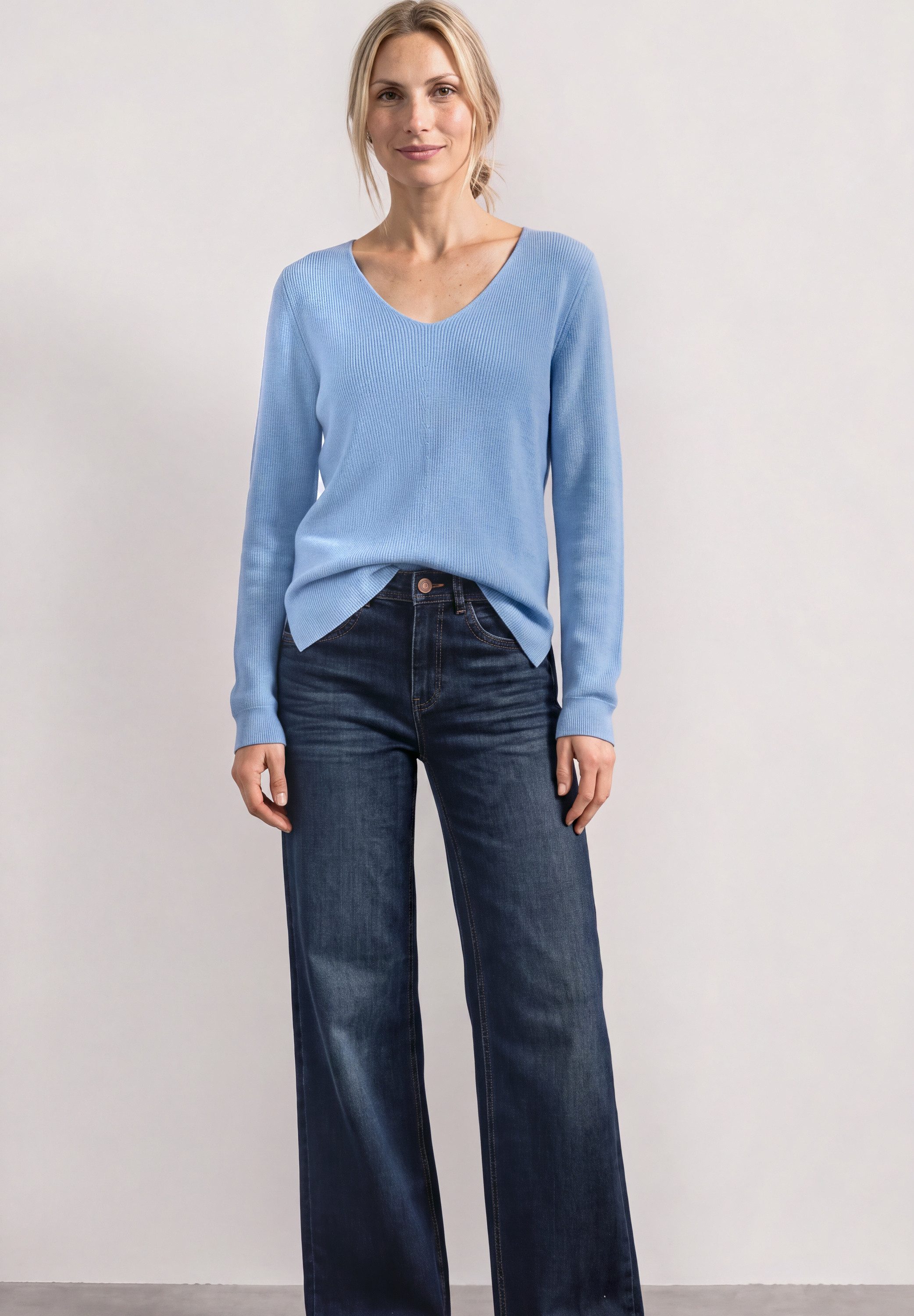 STREET ONE Strickpullover mit V-Ausschnitt