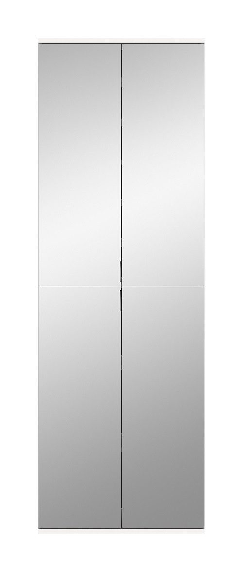 xonox.home Kleiderschrank Garderobenschrank Projekt X groß, weiß, Spiegeltü günstig online kaufen