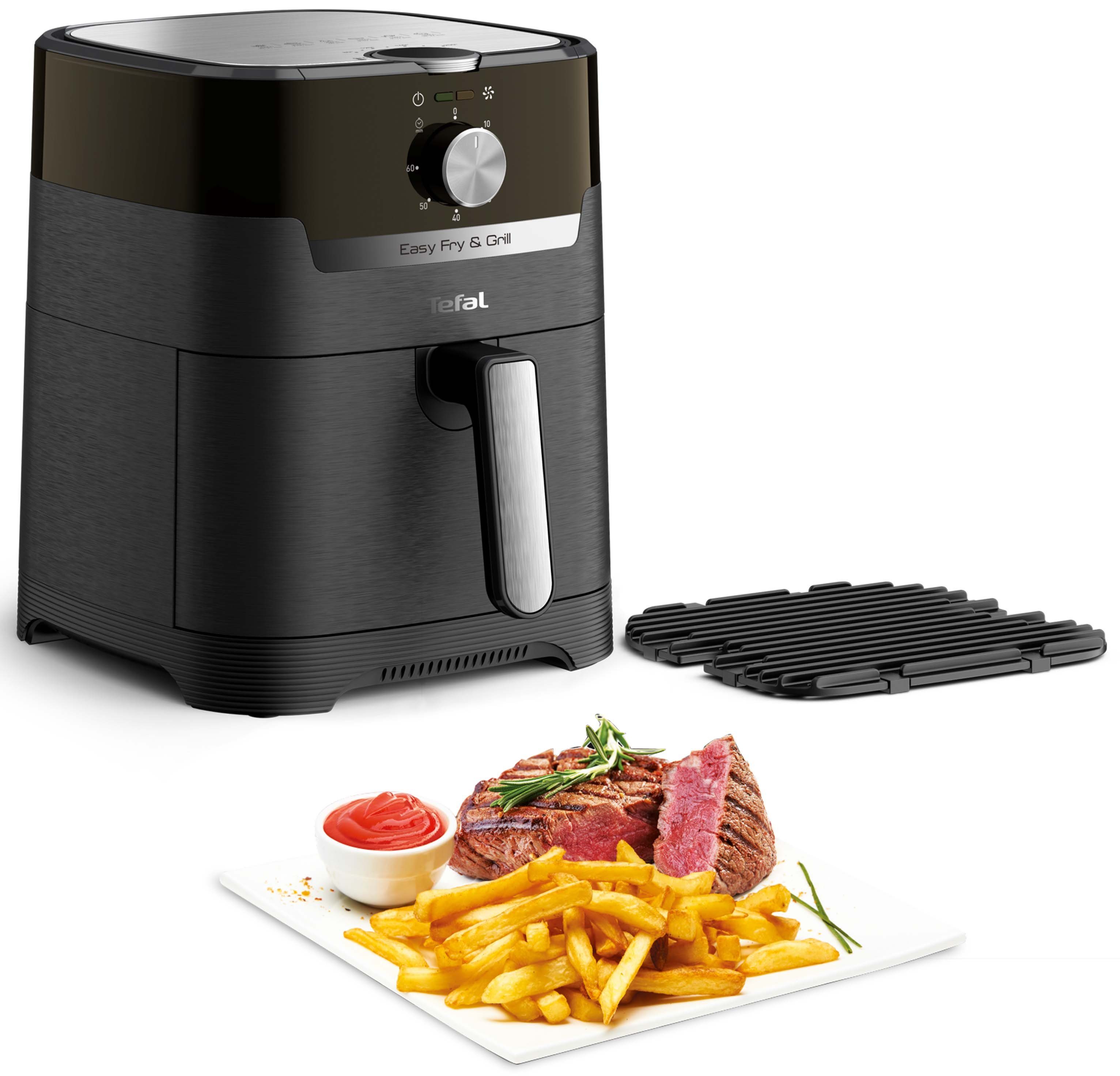 Tefal Heißluftfritteuse EY5018 Easy Fry & Grill Classic, 1400 W, einstellbare Temperatur, 4,2 Liter Fassungsvermögen, 60-Minuten-Timer