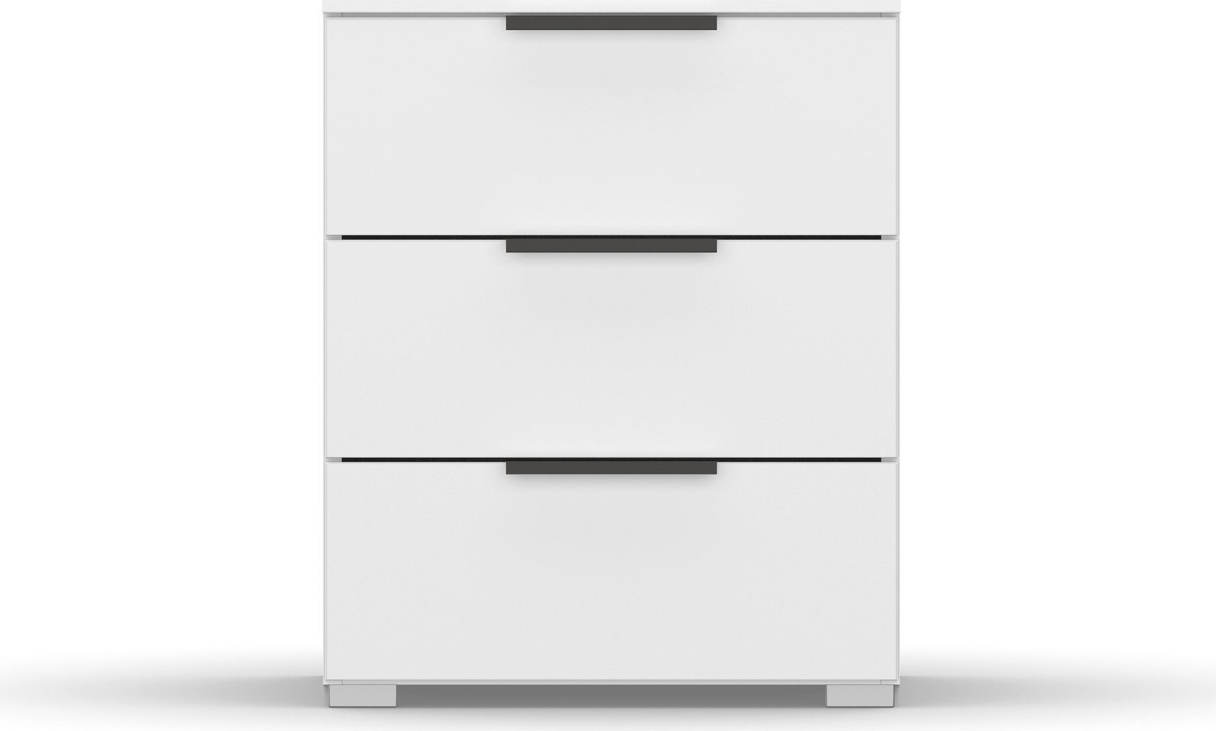 rauch Nachtkommode Nachttisch Nachtkonsole Nachtschrank SKAT MERIDIAN (inkl. SOFT-CLOSE-FUNKTION), mit 3 Schubladen in elegantem Design MADE IN GERMANY