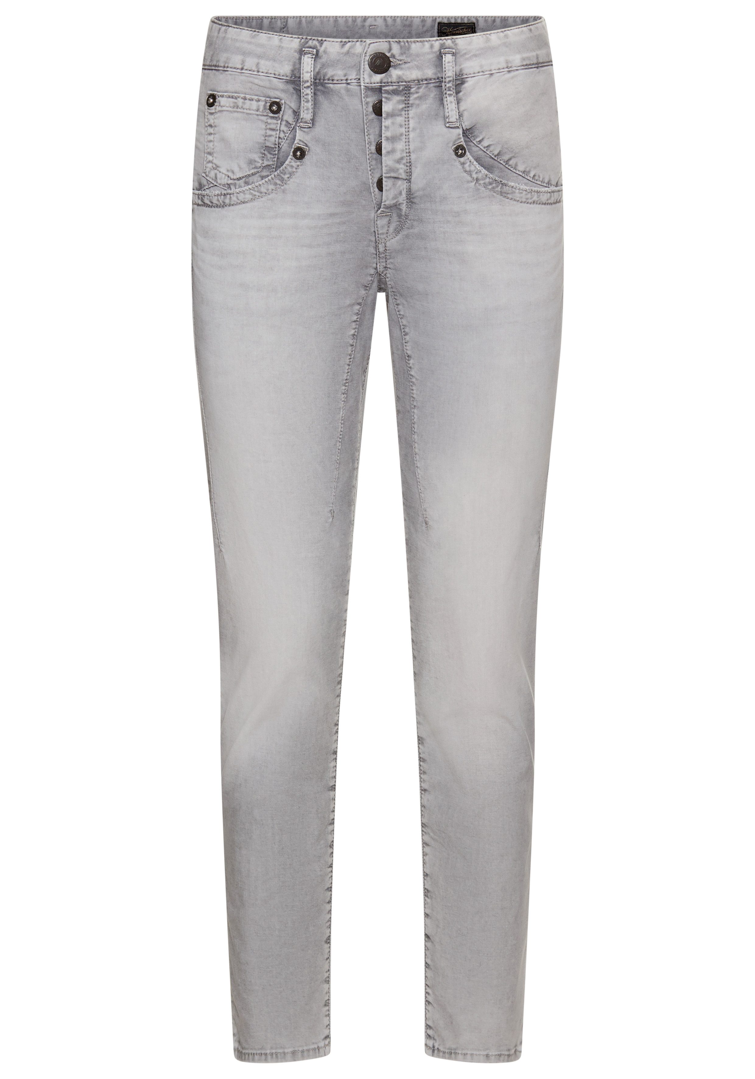 5-Pocket-Jeans Shyra Cropped Denim Grey Light Stretch