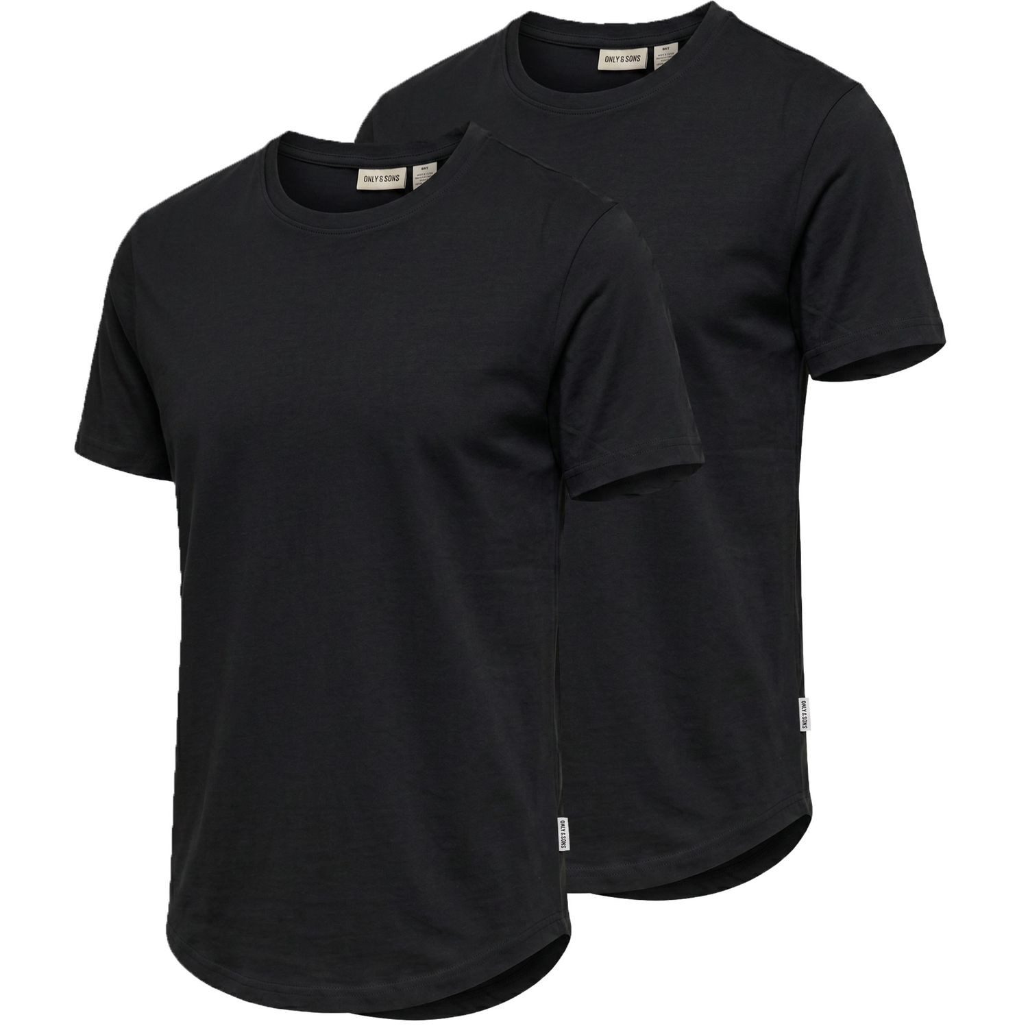 ONLY & SONS T-Shirt ONSMATT (Set) zeitloses Basic-T-Shirt, lang geschnitten und kleines Markenlabel
