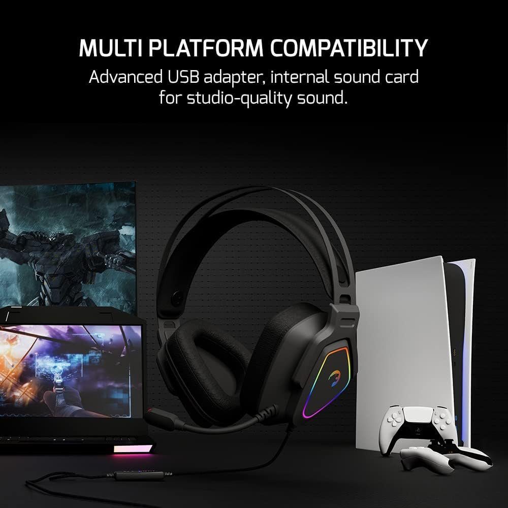 Mit 7.1 flexibles Kopfhörer Mikrofon, Surround Gaming-Headset Virtual mit Sound GAMEPOWER kabelgebundene Kabel, 50-mm-Treibern) (360°