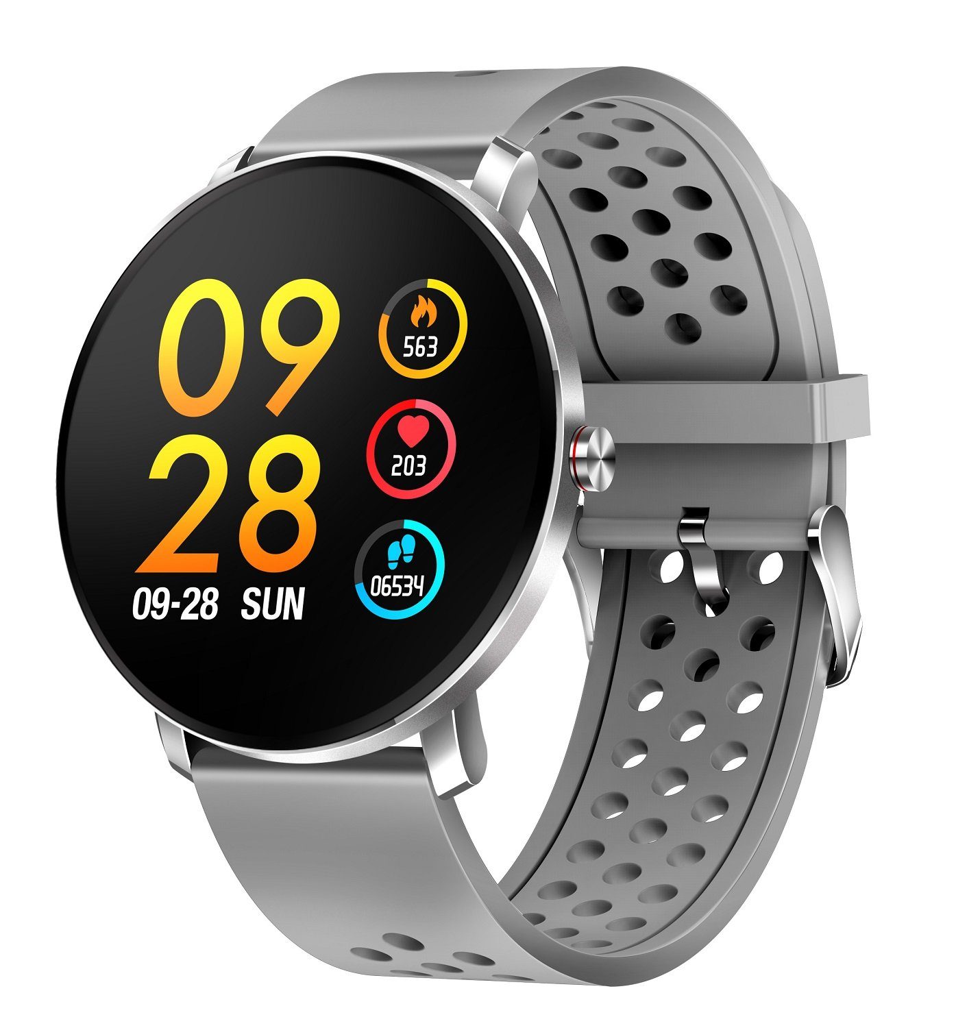 Denver Smartwatch SW-171 Bluetooth Blutdruckmesser Touchscreen IP67  Smartwatch (1,3 Zoll), Eingebauter HR-Sensor, überwachen Sie Ihre  Herzfrequenz