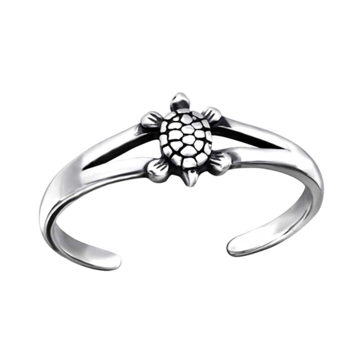 Order & Smile Schmuck Zehenring Zehenring Silber 925: Zehring „Schildkröte“, gestempelt
