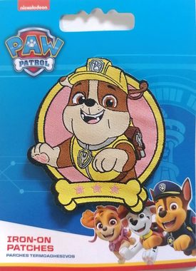 PAW PATROL Aufnäher Bügelbild, Aufbügler, Applikationen, Patches, Flicken, zum aufbügeln, Polyester, Rubble - Größe: 0 x 0 cm