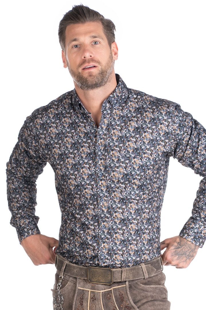 Hatico Trachtenhemd Flanellhemd - EMDEN - multicolor