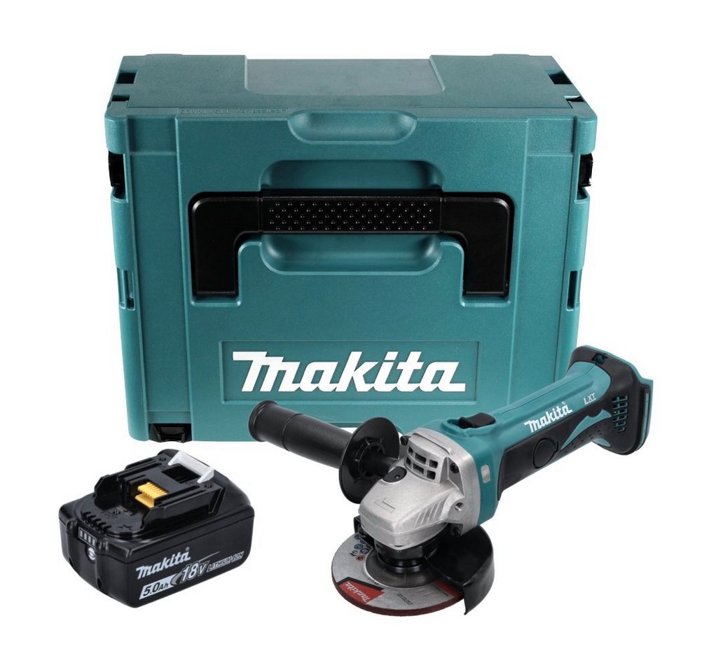 Thumbnail - Makita Winkelschleifer DGA 452 T1J Akku Winkelschleifer 18 V 115 mm + 1x Akku 5,0 Ah + Makpa