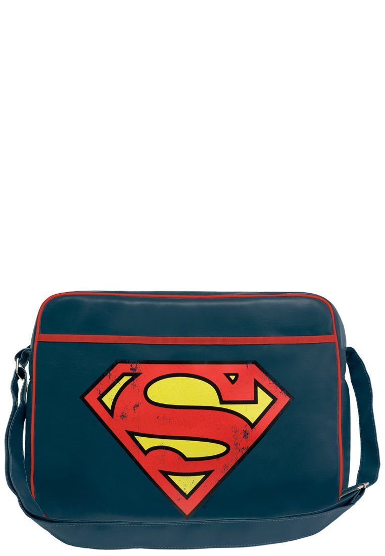 LOGOSHIRT Schultertasche Superman Logo, mit Superman Logo-Frontprint