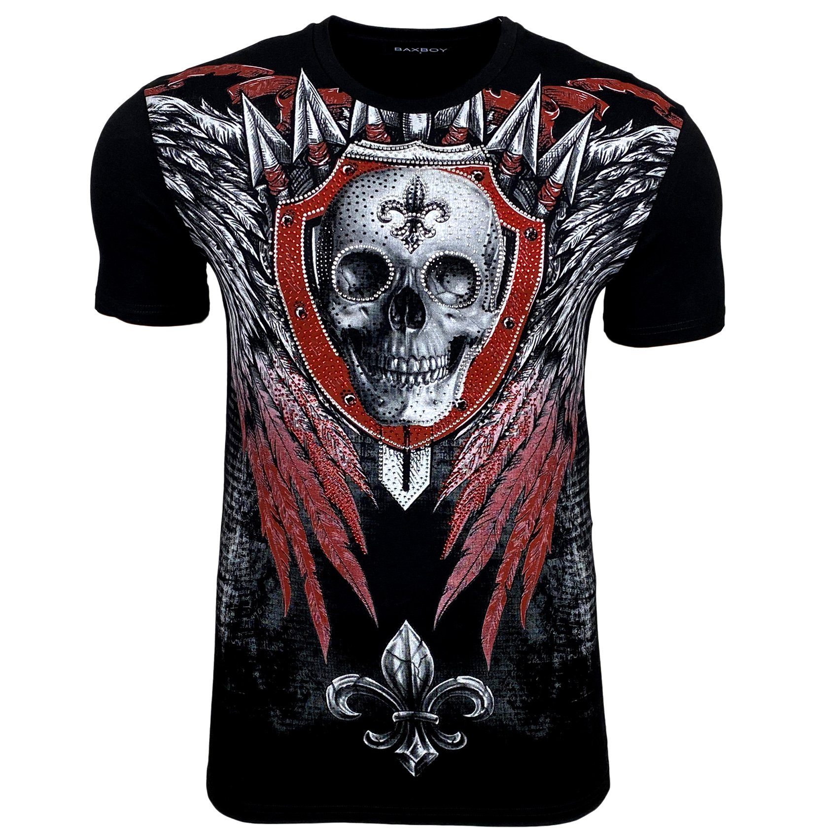 Baxboy T-Shirt Baxboy Totenkopf T-Shirt günstig online kaufen
