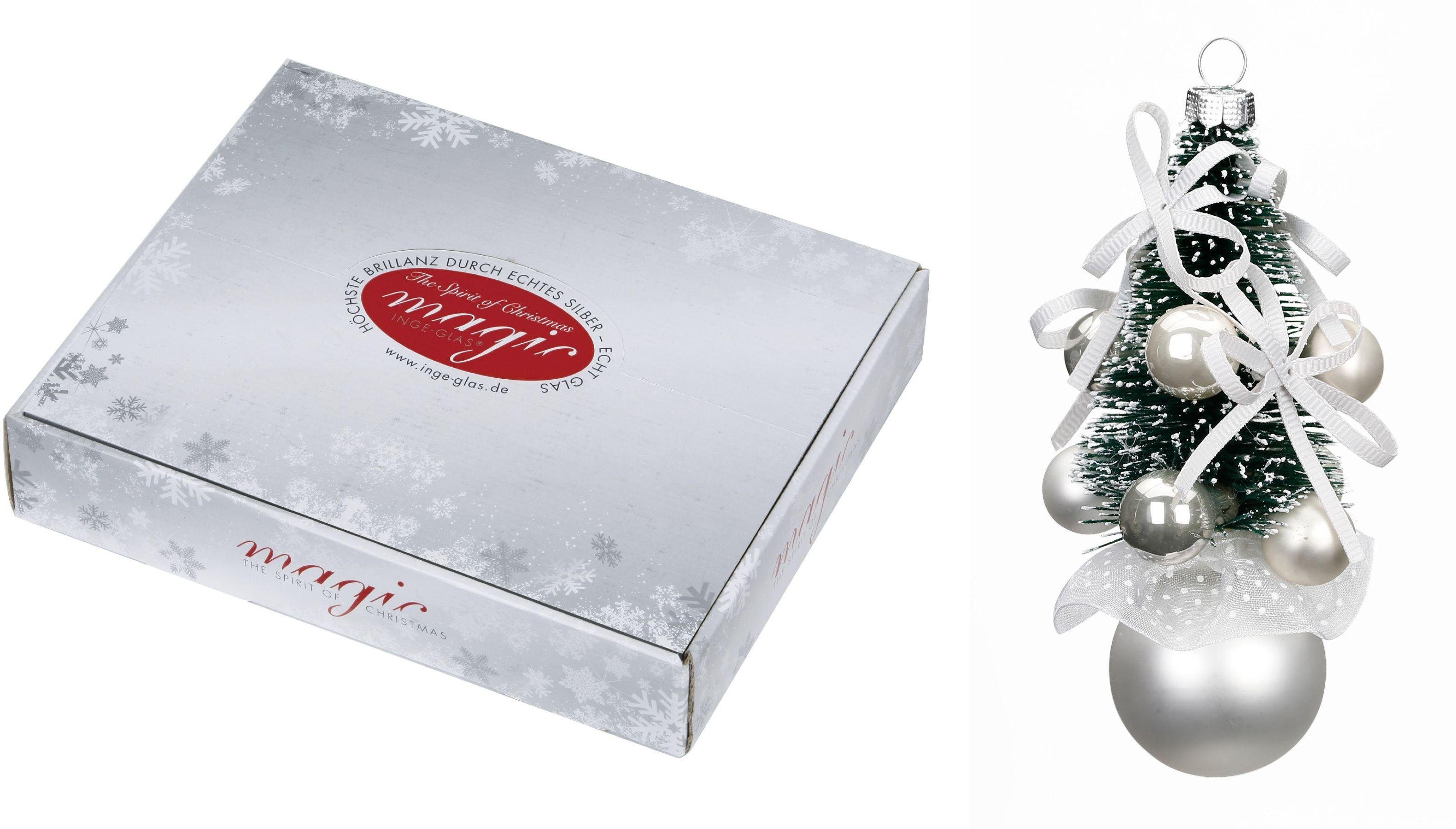 MAGIC by Inge Christbaumschmuck Frosty Silver (3-tlg), Bäumchen