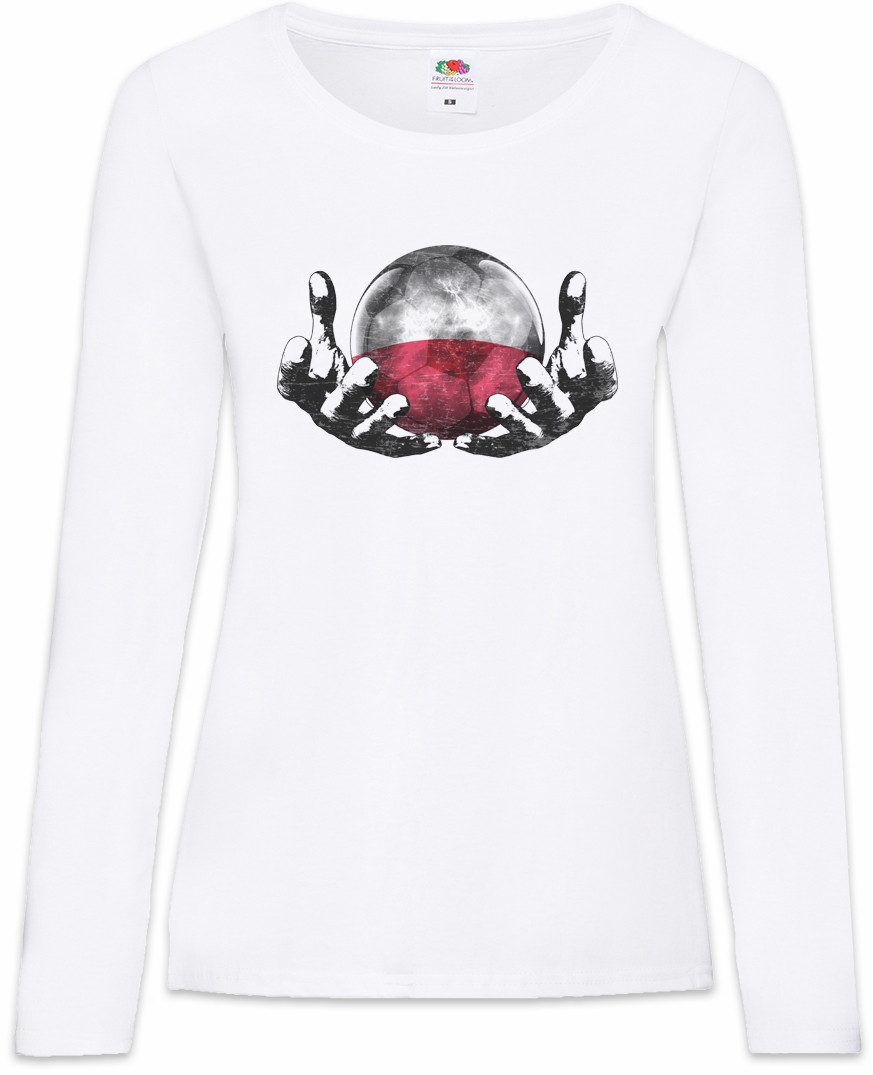 Langarmshirt Poland Football Magic Ball Damen Langarmshirt Polen Polnisch Polnische