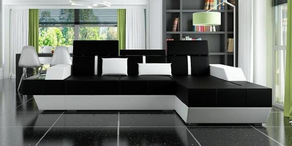 Xlmoebel Ecksofa Maßgeschneidertes Ledersofa mit USB-Anschluss für maximalen Komfort, Ecksofa, Hergestellt in Europa
