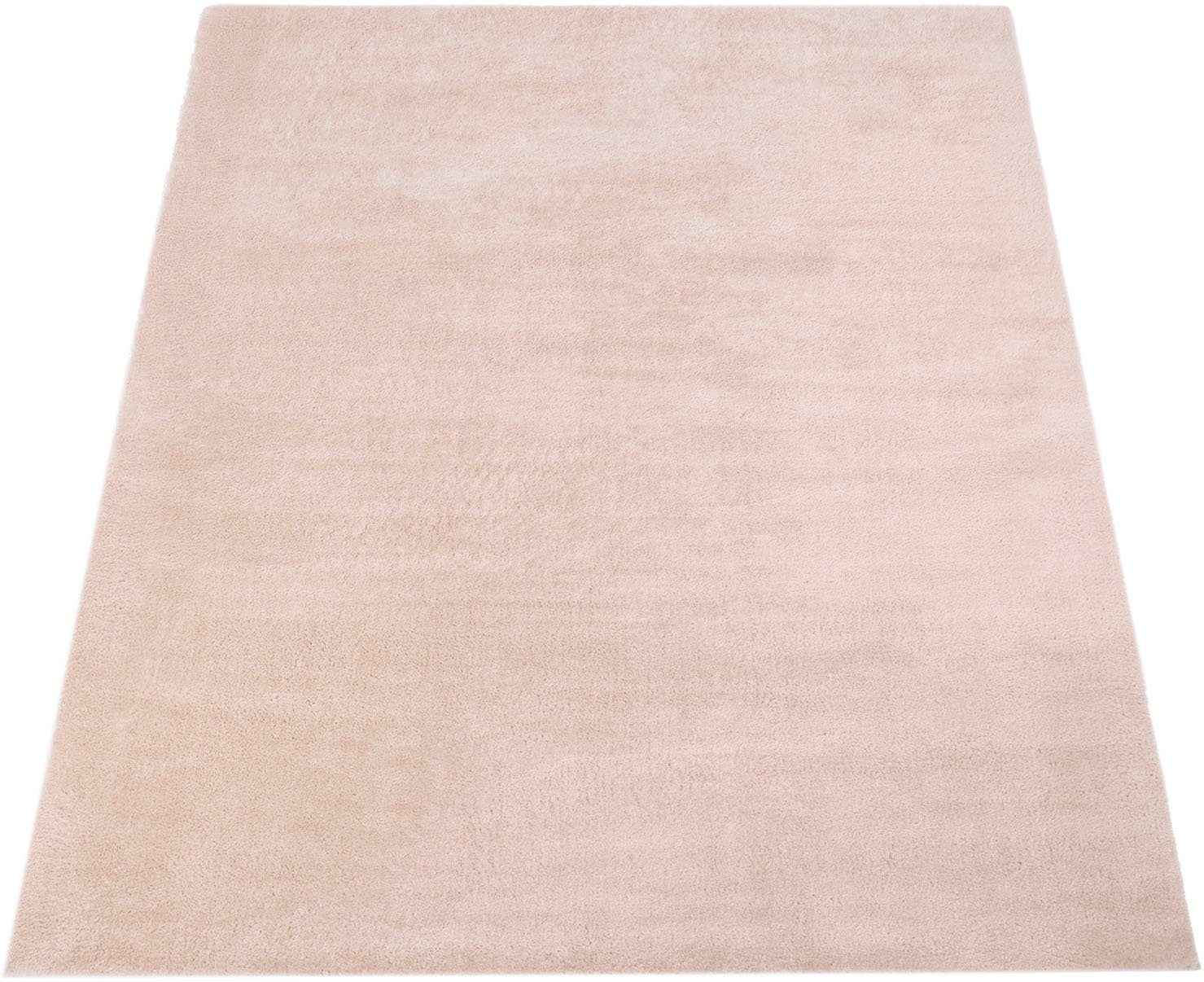 630, rechteckig, 22 weich, Teppich Home, als Läufer rosé Uni-Farben, Paco mm, Höhe: auch Cadiz waschbar, erhältlich besonders