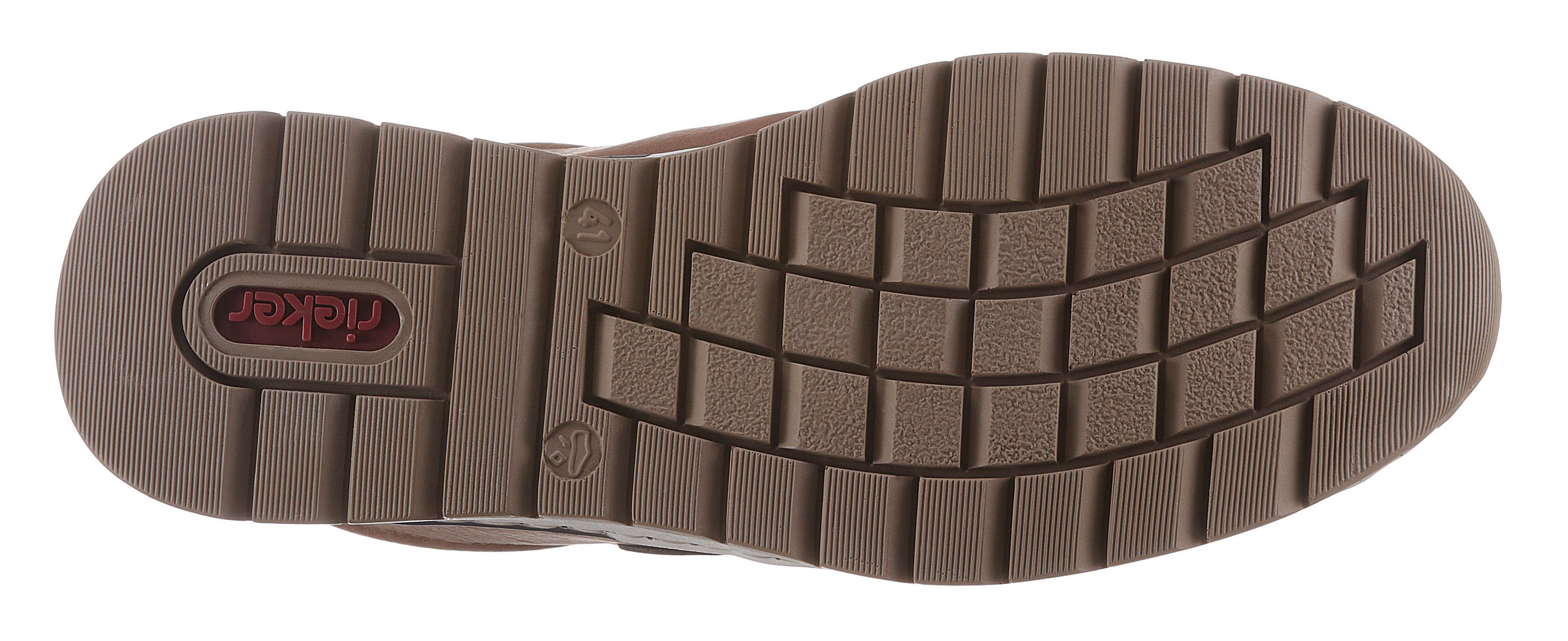 Rieker Schnürschuh mit seitlichem Reißverschluß, Freizeitschuh, Halbschuh, Schnürschuh