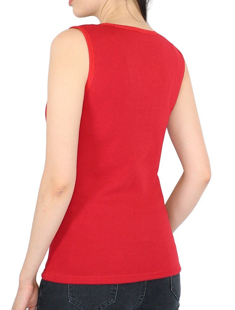 dy_mode Thermounterhemd Thermoshirt Damen Ärmellos Thermo Unterhemd mit Innenfutter Gefüttert