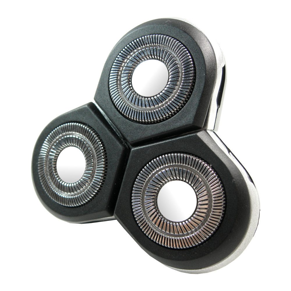 Trade-Shop Ersatzscherkopf Rasierkopf passend für Philips SensoTouch 3D RQ12-Serie (RQ12xx), mit Schutzkappe / Scherkopfeinheit komplett mit Rückteil und Welle