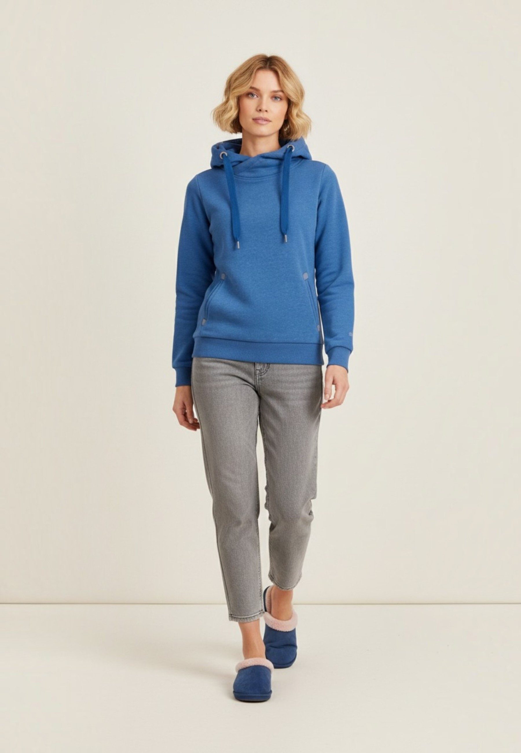 salzhaut Hoodie SÜNN Damen Tailliert salzhaut Kapuzenpullover – bequemer Fit und nordisch klares Design