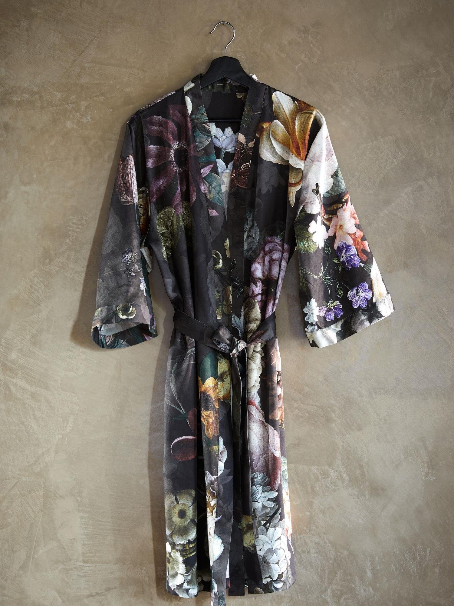 Baumwolle, Essenza mit Blumenprint Gürtel, wunderschönem Kurzform, Kimono-Kragen, Festive, Fleur Kimono Sarai