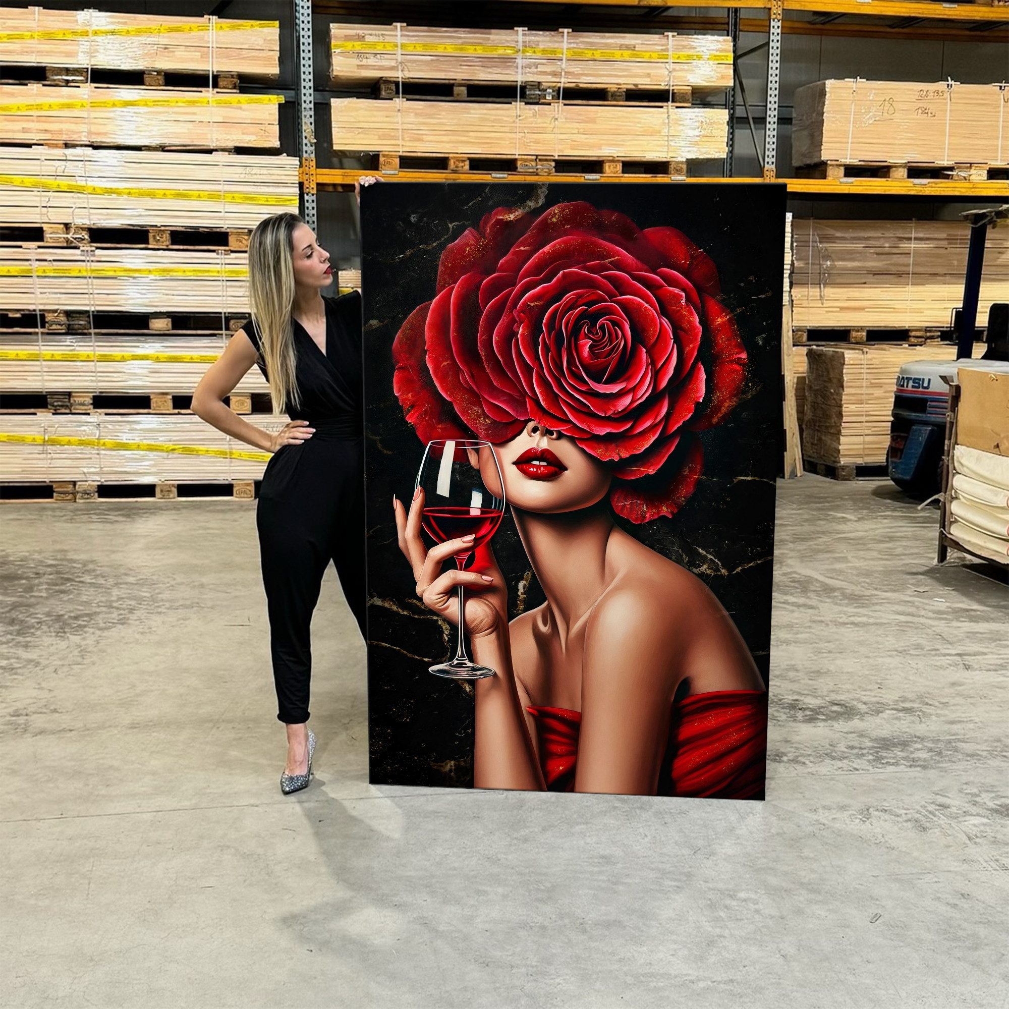 Artmazing Leinwandbild Head of Roses, Head of Roses, gesp. auf FSC Echtholz-Keilrahmen, in versch. Größen