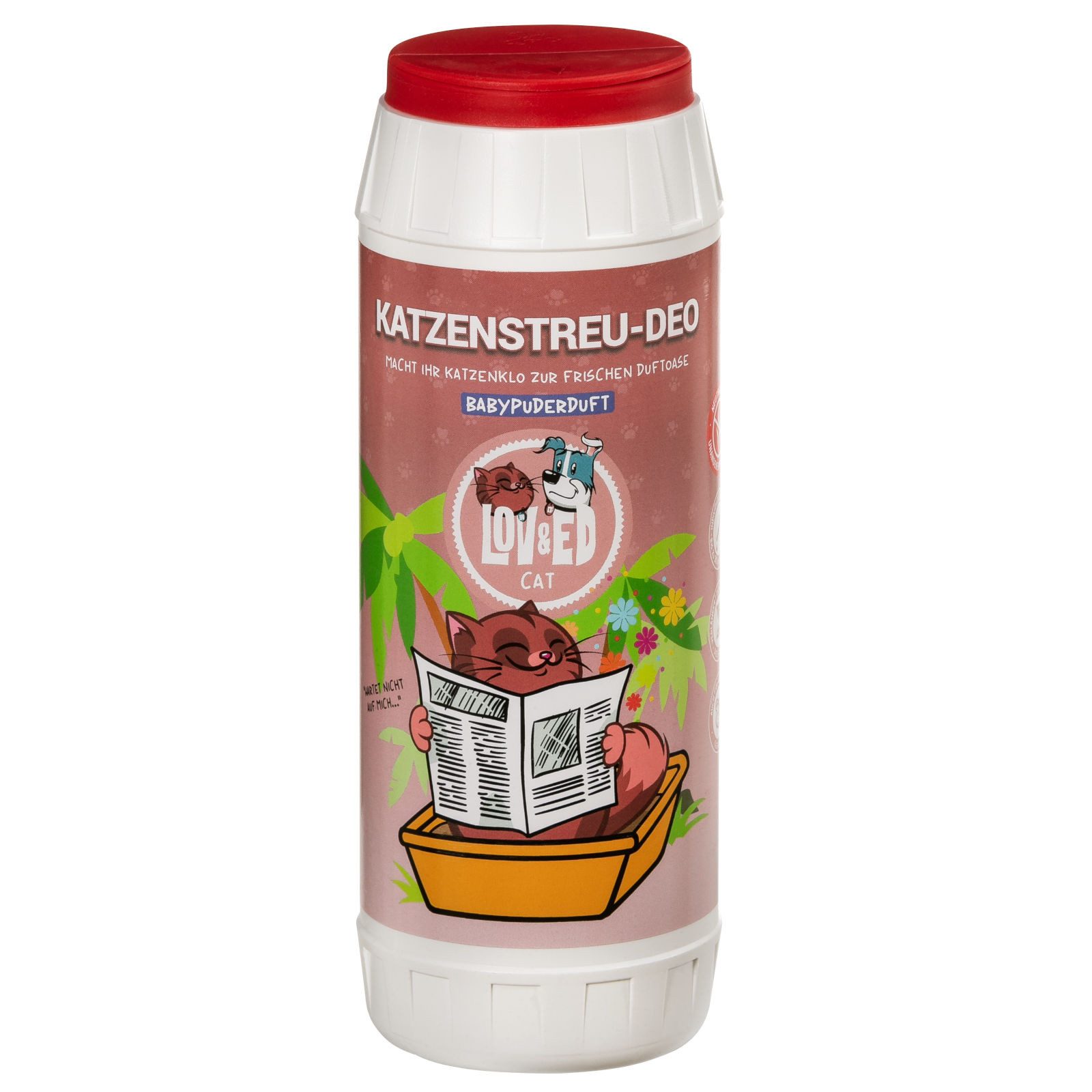 Lov&Ed Katzentoilette Deo für Katzentoiletten mit Babypuderduft, 750 g