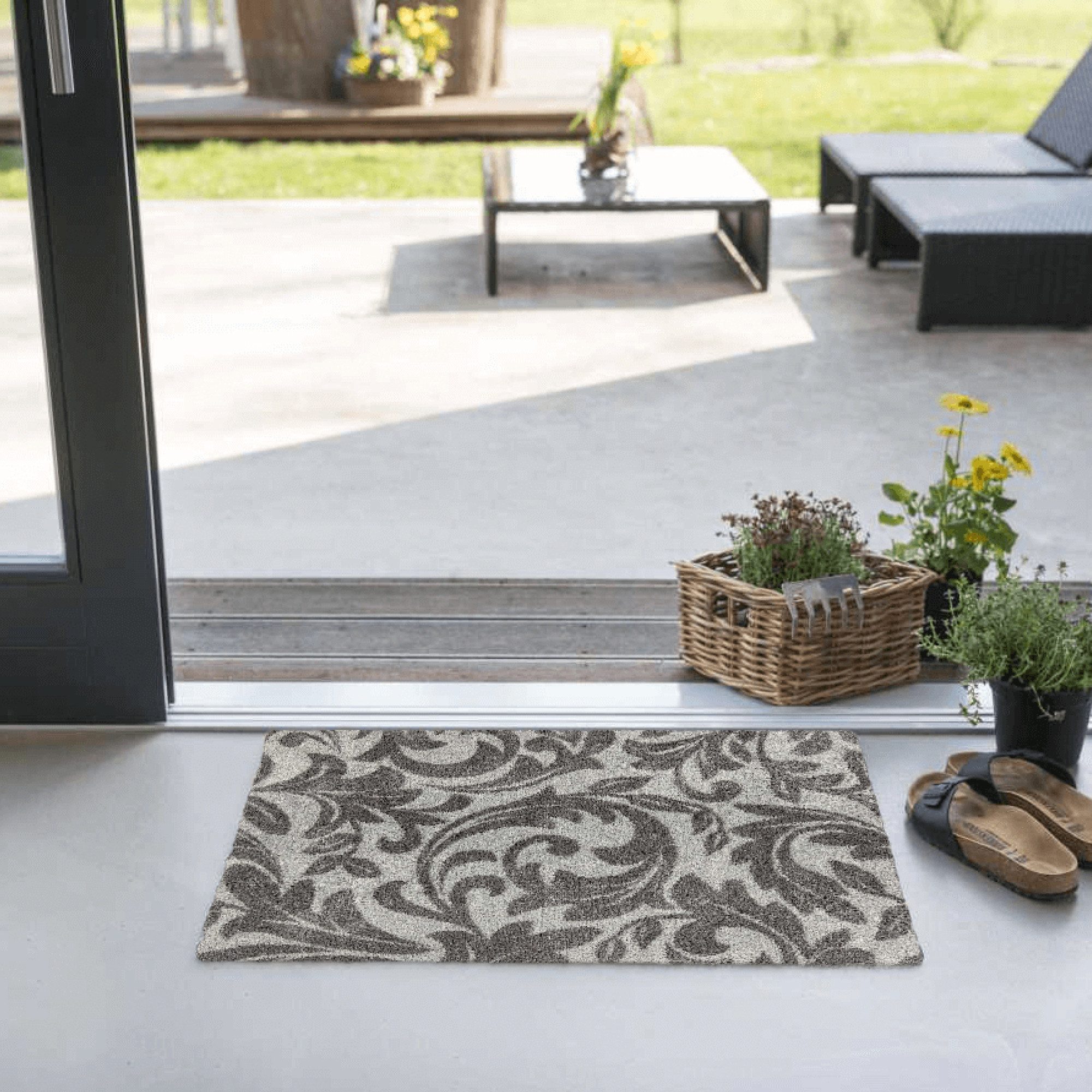 akzente Fußmatte Feel Lavender Ornament silver, Rechteckig, Höhe: 6 mm, 50x günstig online kaufen