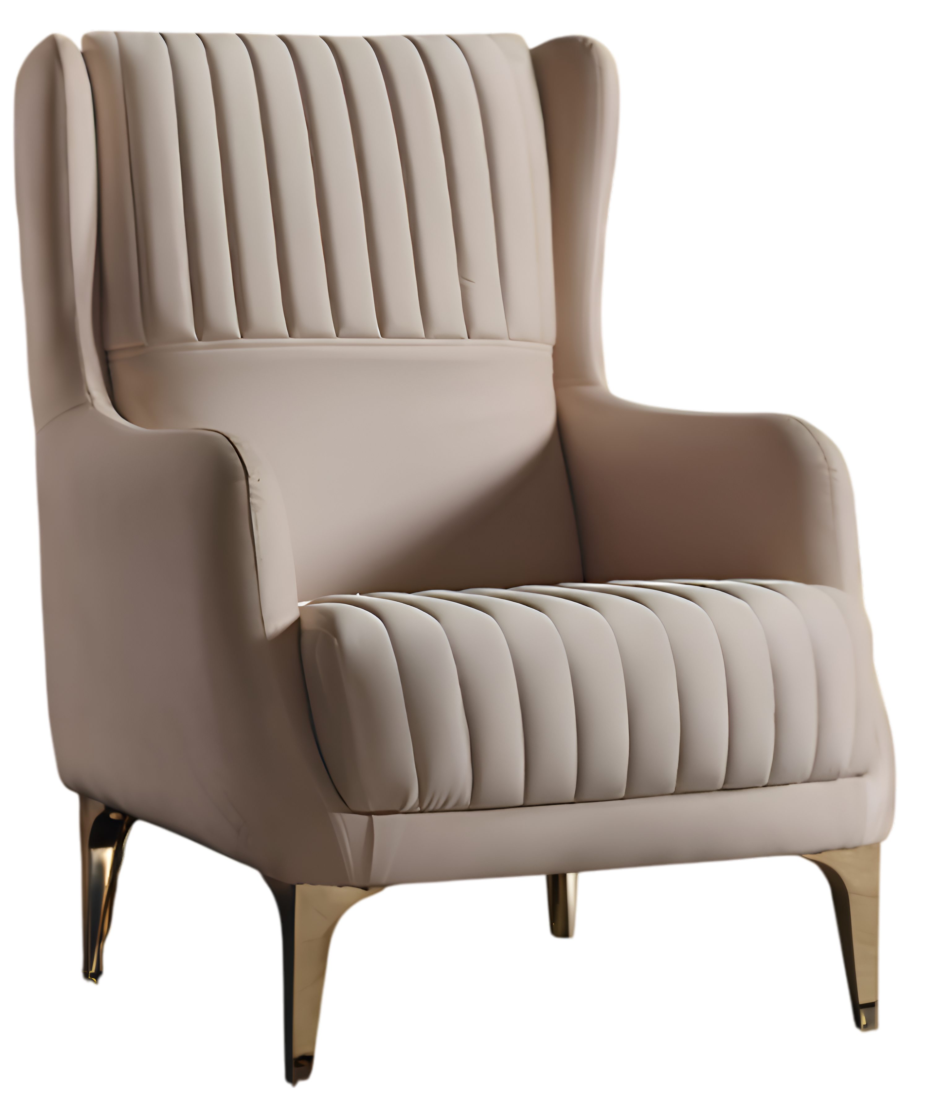 Xlmoebel Loungesessel Beiger Sessel mit hochwertigem Textilbezug und elegantem Design (Sessel), Hergestellt in Europa