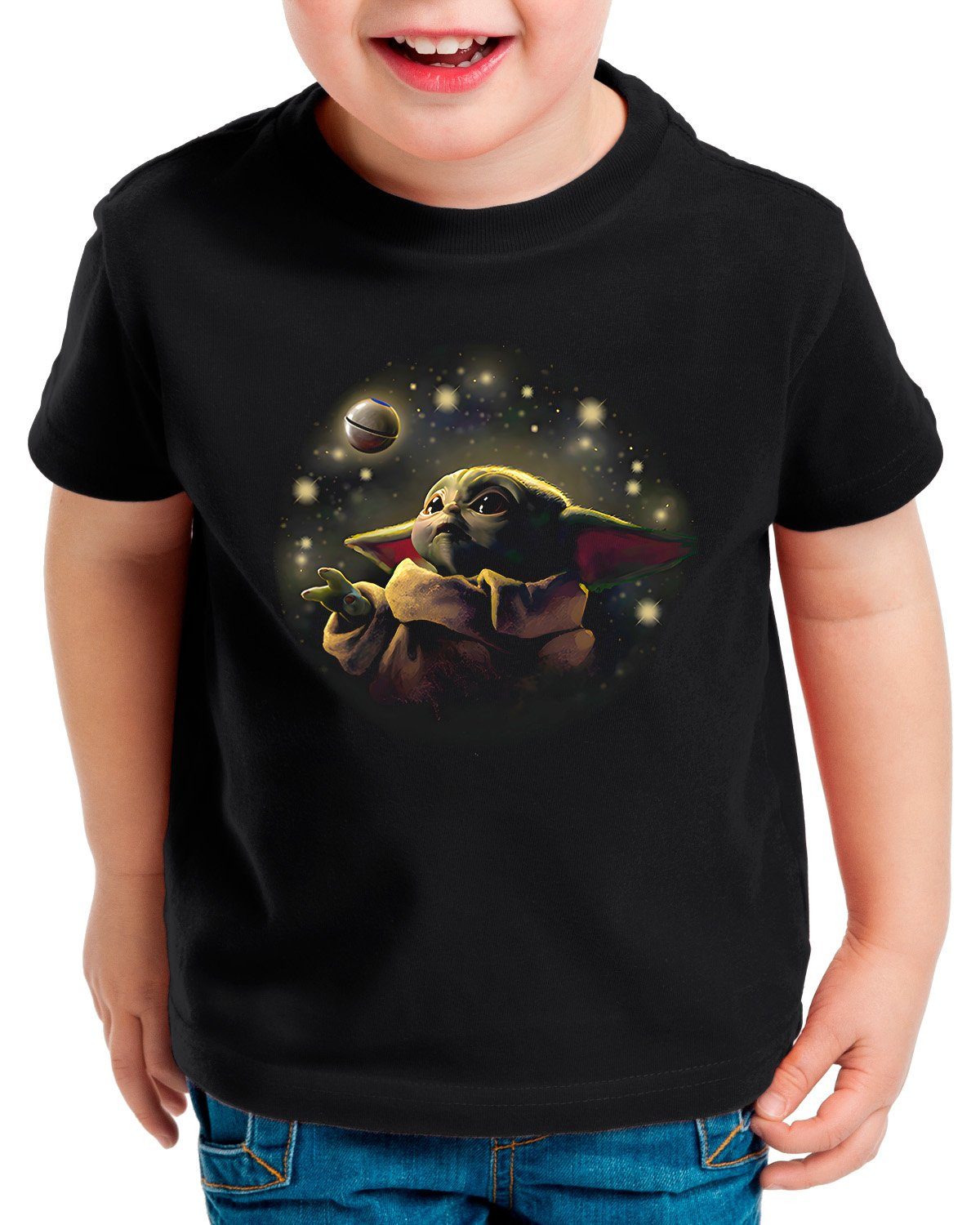 style3 Print-Shirt Kinder T-Shirt The Baby yoda wars boba fett mandalorian andor star