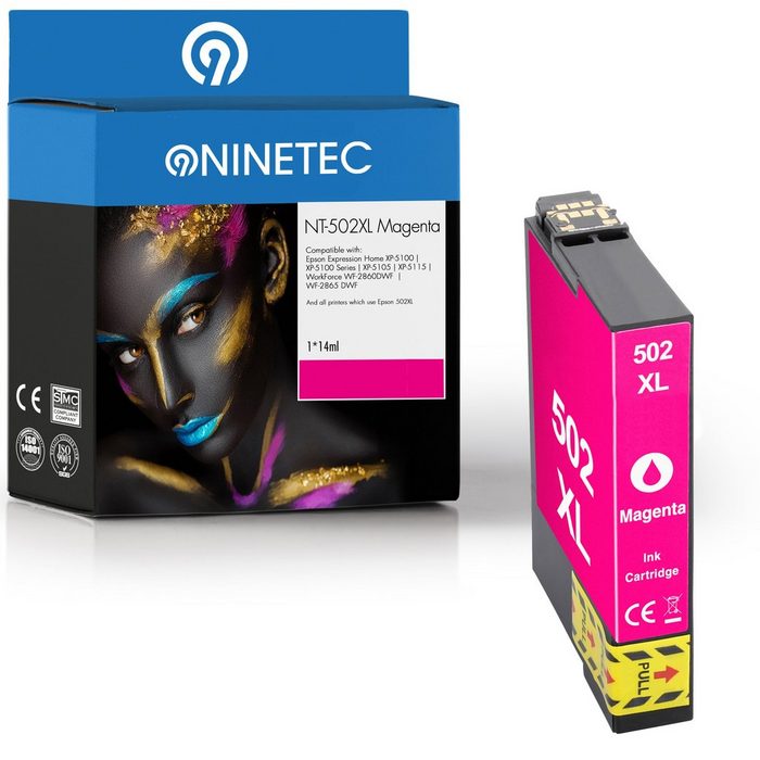 NINETEC ersetzt Epson 502XL 502 XL Magenta (C13T02W34010) Tintenpatrone