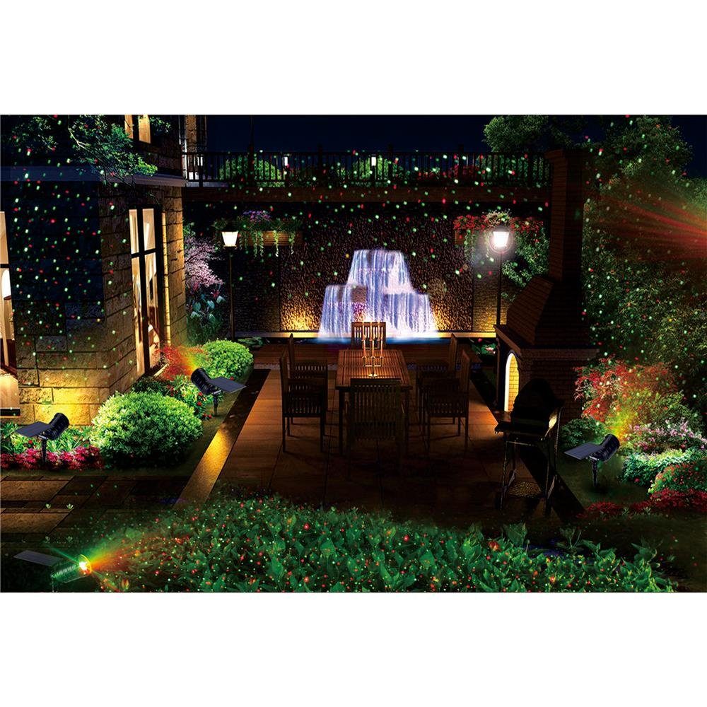 Laser oder 300 Haus, Rotating Outdoorbeleuchtung bis Garten Gartenstrahler LED Solar, save-E m², für