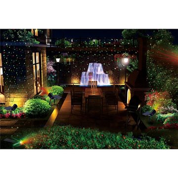 save-E LED Gartenstrahler Rotating Laser Solar, bis 300 m², für Garten oder Haus, Outdoorbeleuchtung