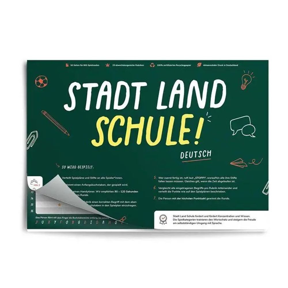 BrainBox Spiel Simon & Jan - Stadt Land Schule - Deutsch