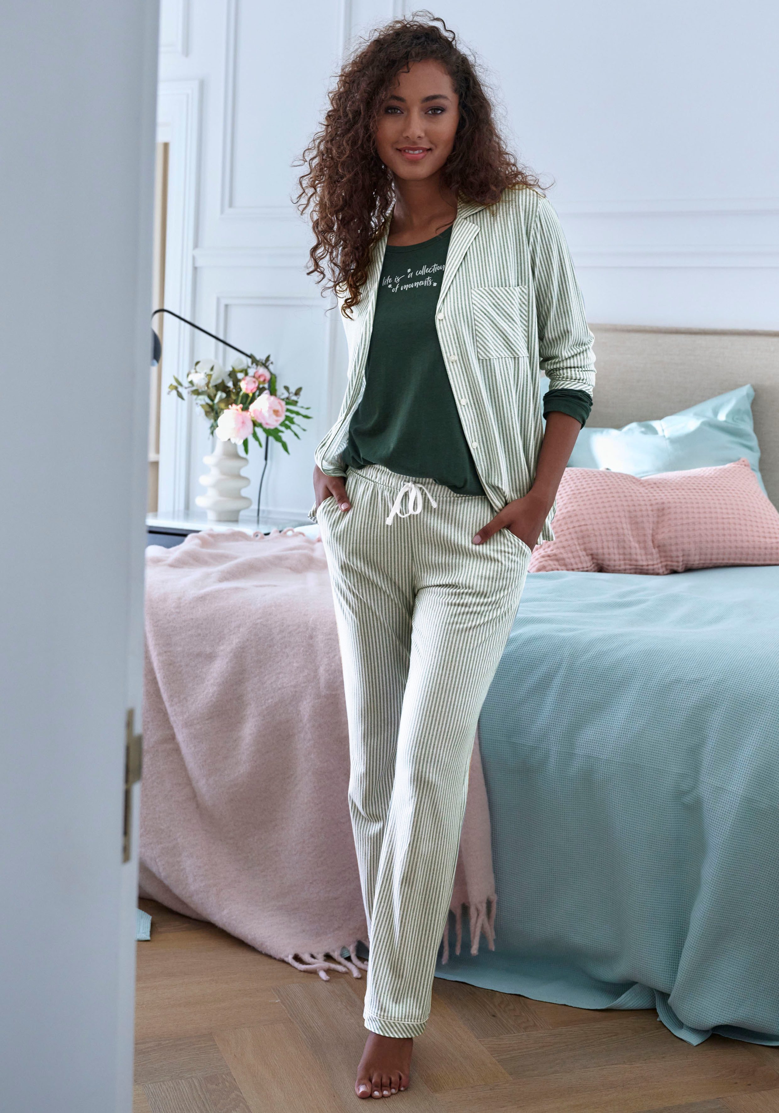 s.Oliver Pyjamahose (1-tlg., 1-teilig) mit seitlichen Eingrifftaschen