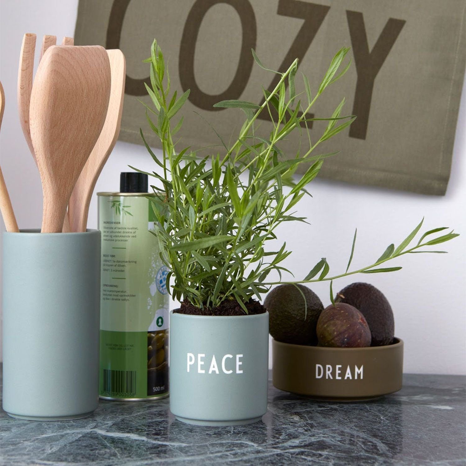 Design Letters Becher Favourite Cup Peace, Porzellan