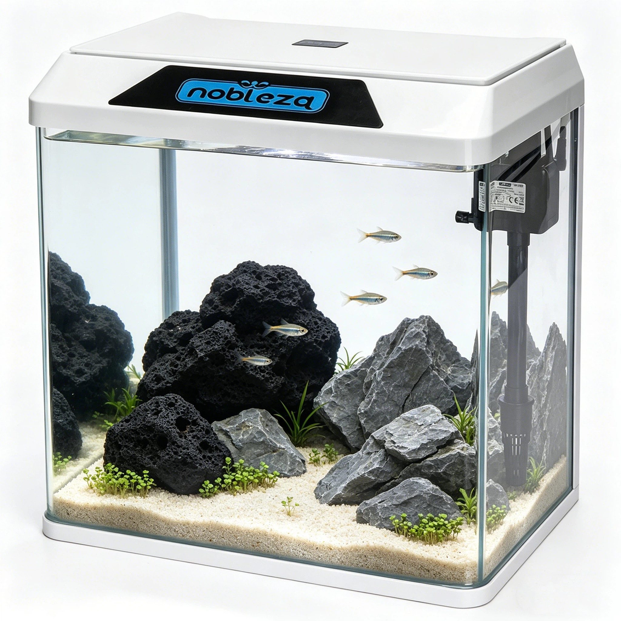 nobleza Aquarien-Set 30L Mini Aquarium Komplettset