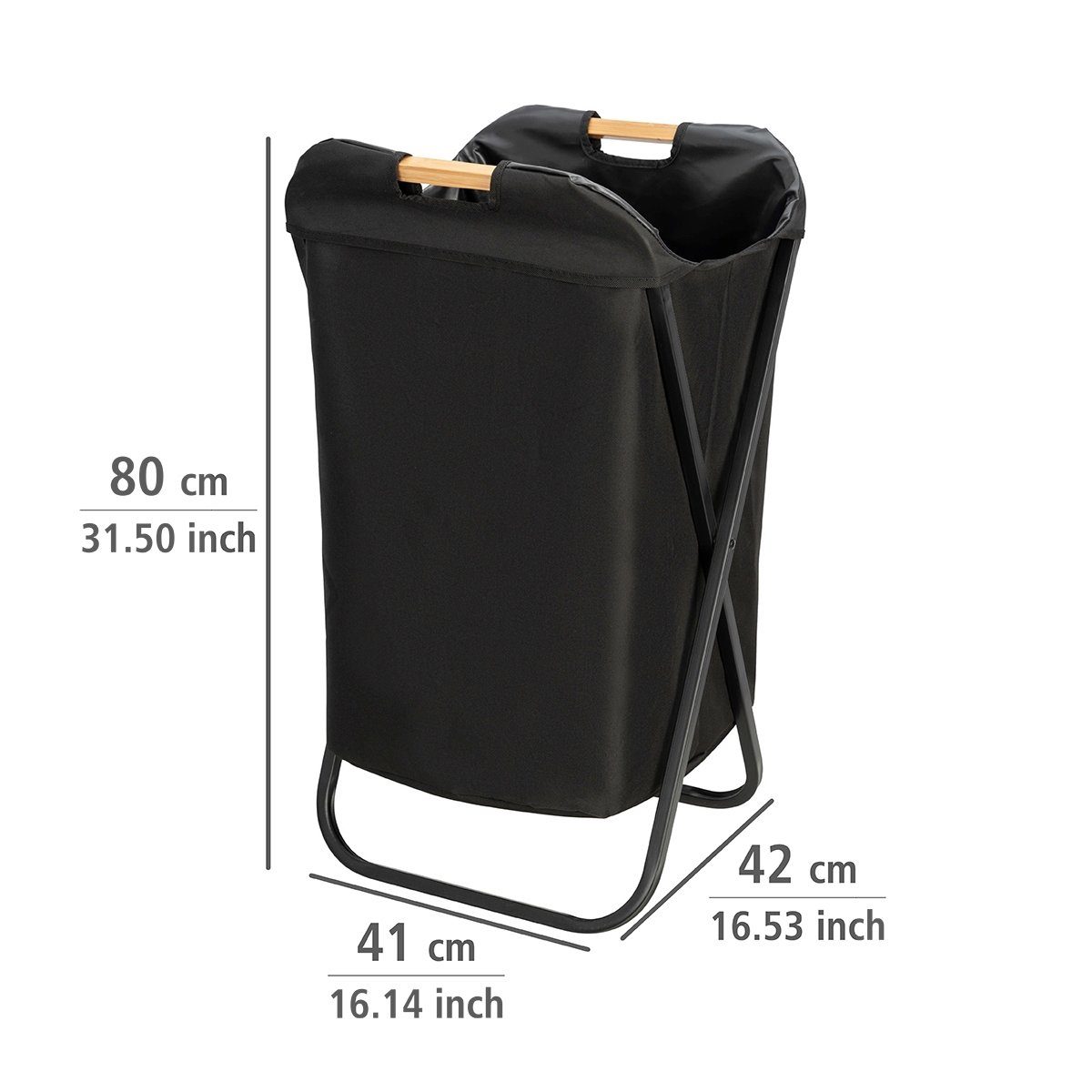 WENKO Wäschekorb »Loft«, klappbar, schwarz kaufen | OTTO