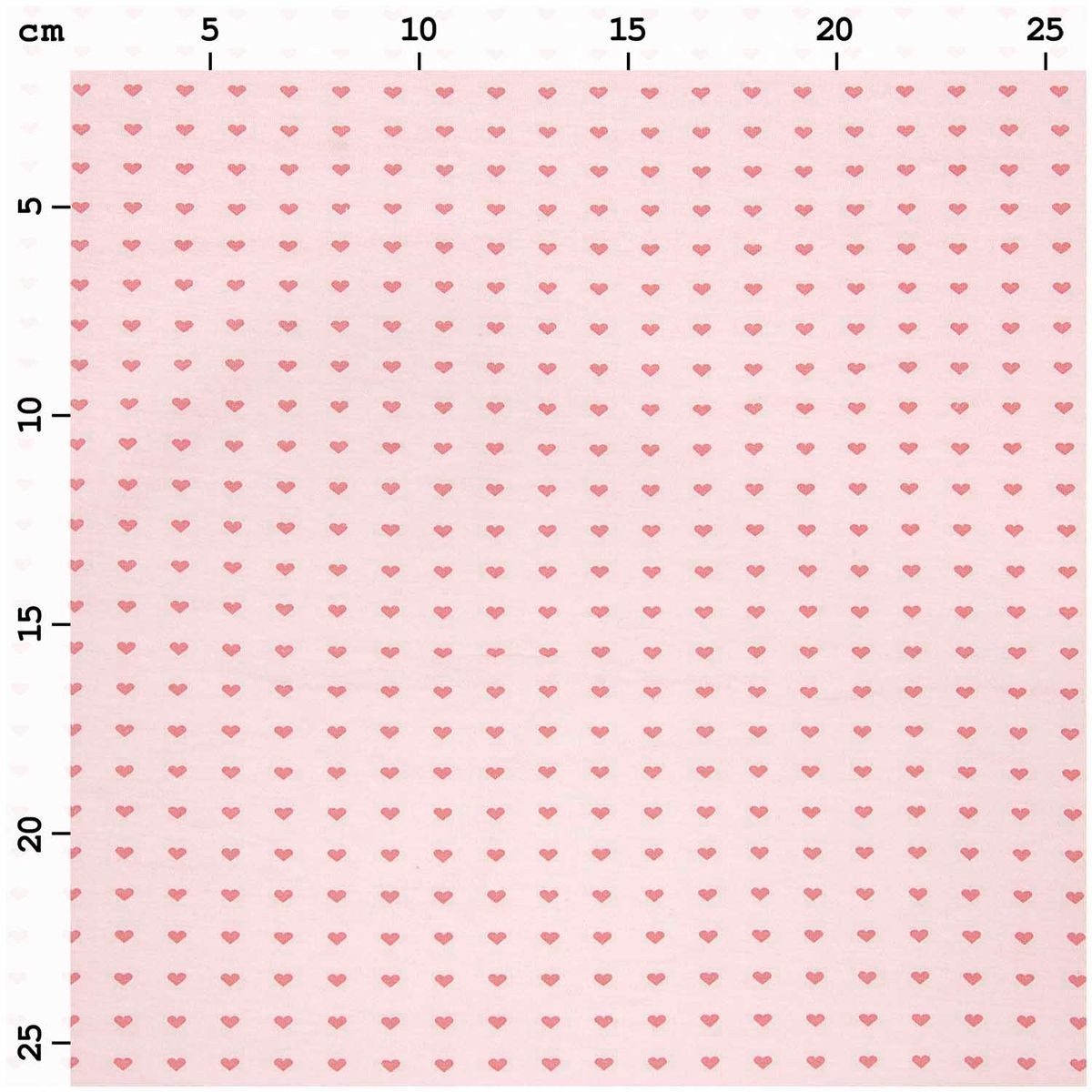 Rico Design Stoff Jerseystoff Meterware Stoffabschnitt Herzen rosa pink 72x 100cm