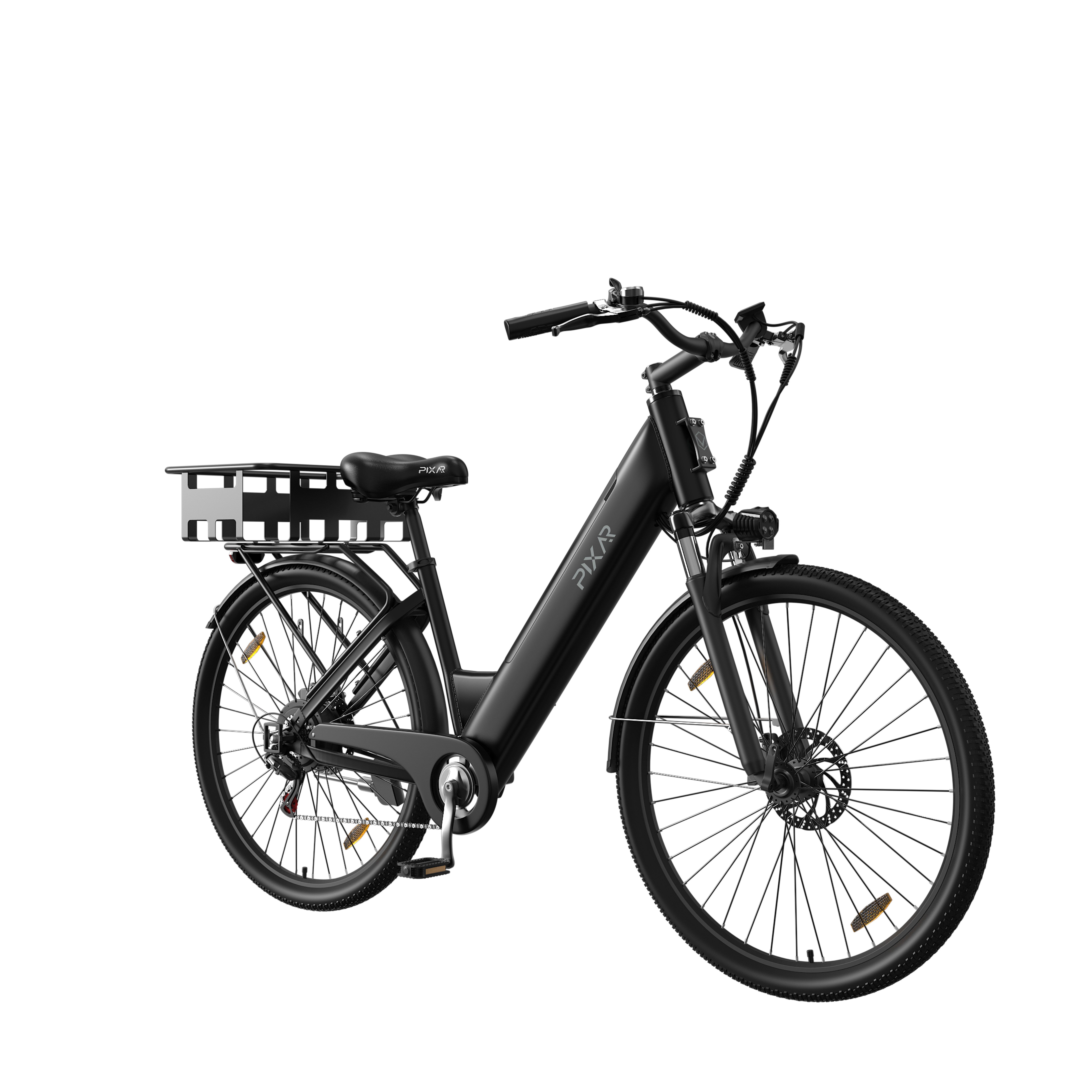 PIXAR E-Bike Pedelec 28 Zoll Citybike 36V 13Ah Akku 250W Motor bis 25 kmh Shimano, 7 Gang, Heckmotor, 468 Wh