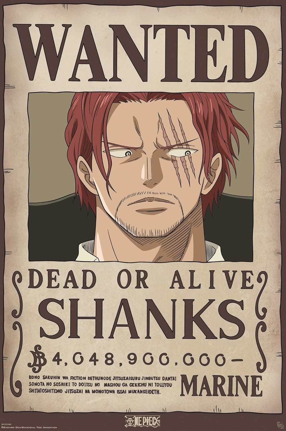 One Piece Anime Poster One Piece - Wanted Shanks Maxi Poster