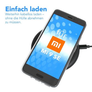 EAZY CASE Handyhülle Slimcover Clear für Xiaomi Mi 9 SE 5,97 Zoll, durchsichtige Hülle Ultra Dünn Silikon Backcover TPU Telefonhülle Klar