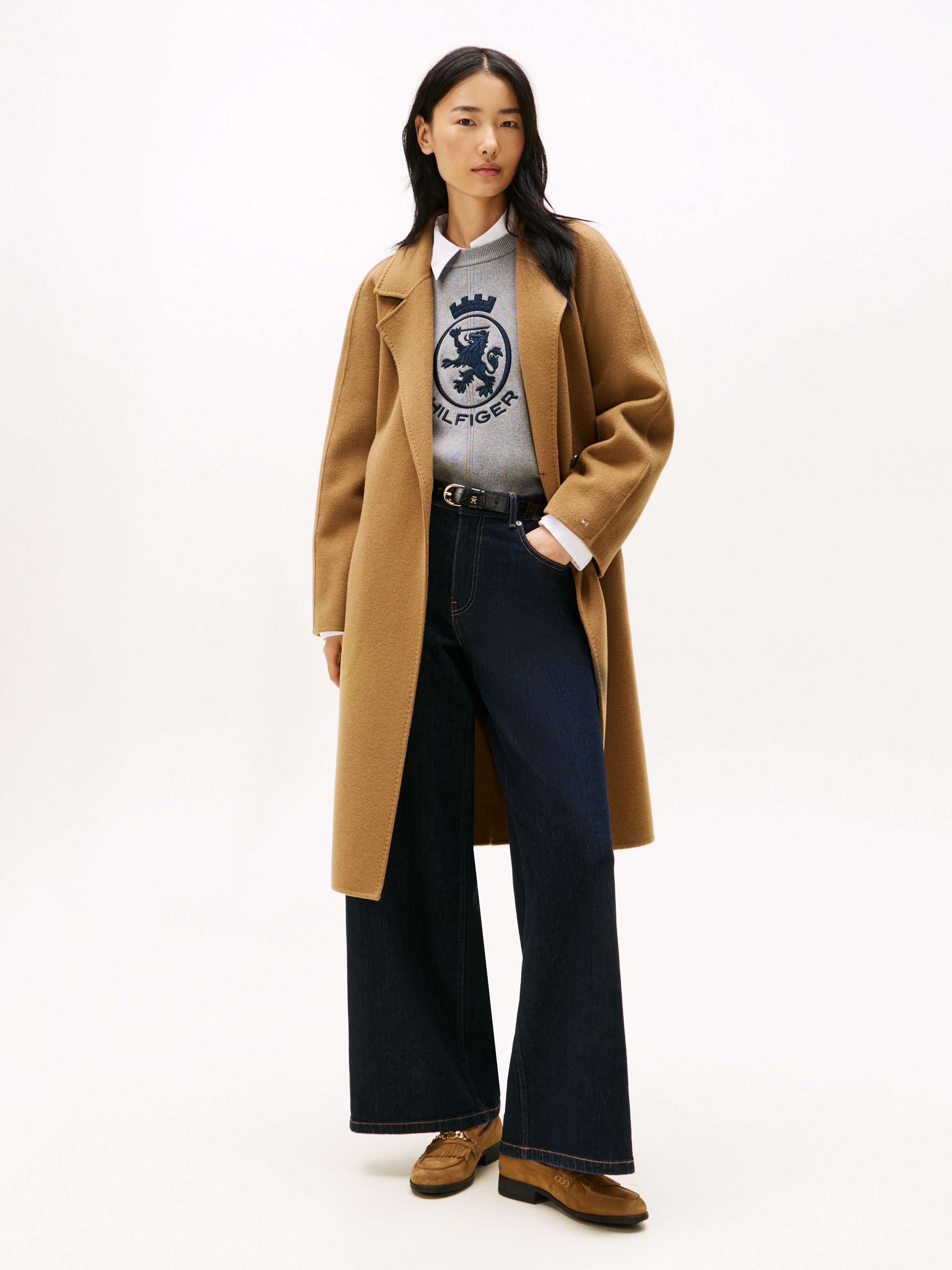 Tommy Hilfiger TH CHAIN FRINGE SUEDE LOAFER Loafer, Blockabsatz, Slipper, B günstig online kaufen