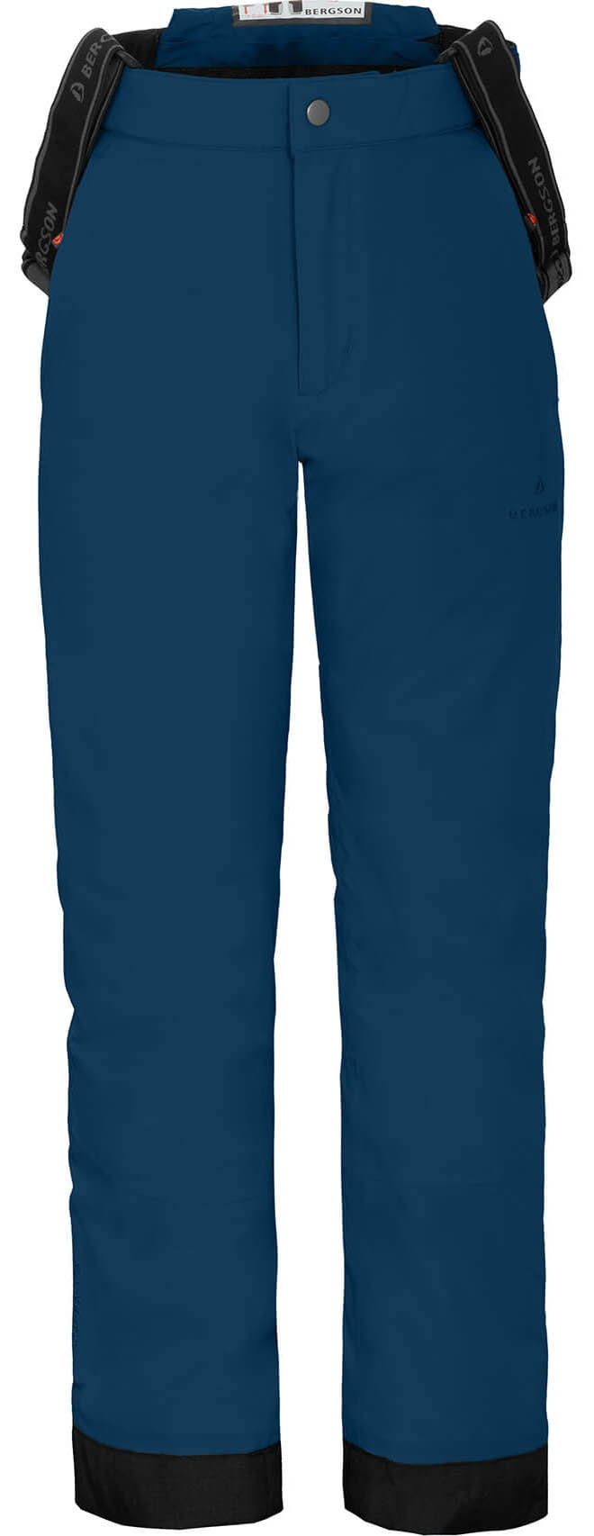 Bergson Skihose PELLY MAXI 20000 mm Wassersäule, Kinder blau wattiert, Skihose, Normalgrößen, poseidon