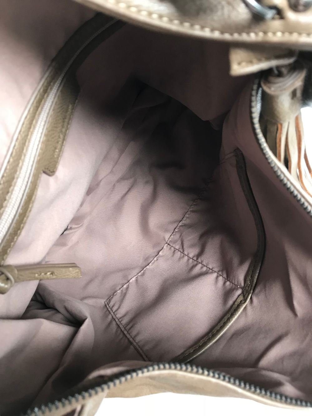 MORE&MORE Handtasche Damen Henkeltasche Kunstleder Taupe 50267-7900 günstig online kaufen