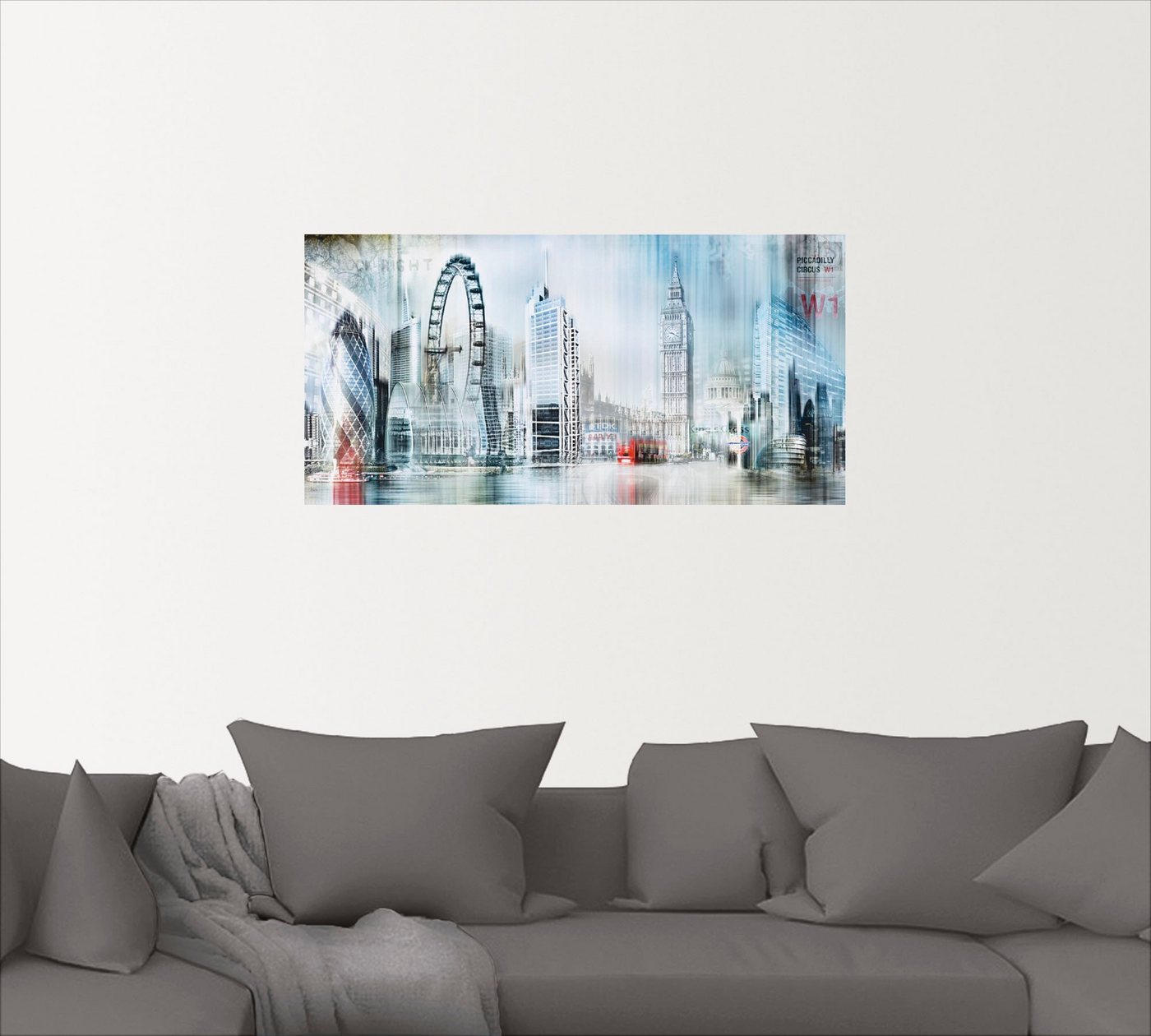 Artland Wandbild »London Skyline Collage II«, Gebäude (1 Stück), in vielen Größen & Produktarten -Leinwandbild, Poster, Wandaufkleber / Wandtattoo auch für Badezimmer geeignet-HomeTrends