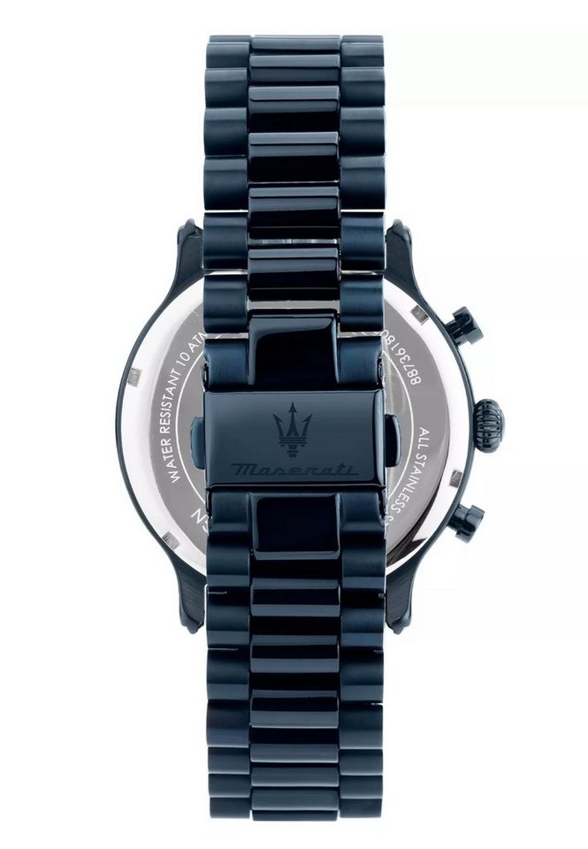 Maserati Time Chronograph Epoca Blue Edition, mit modernem Design, Der  Blick auf das Zifferblatt wird durch Mineralglas geschützt