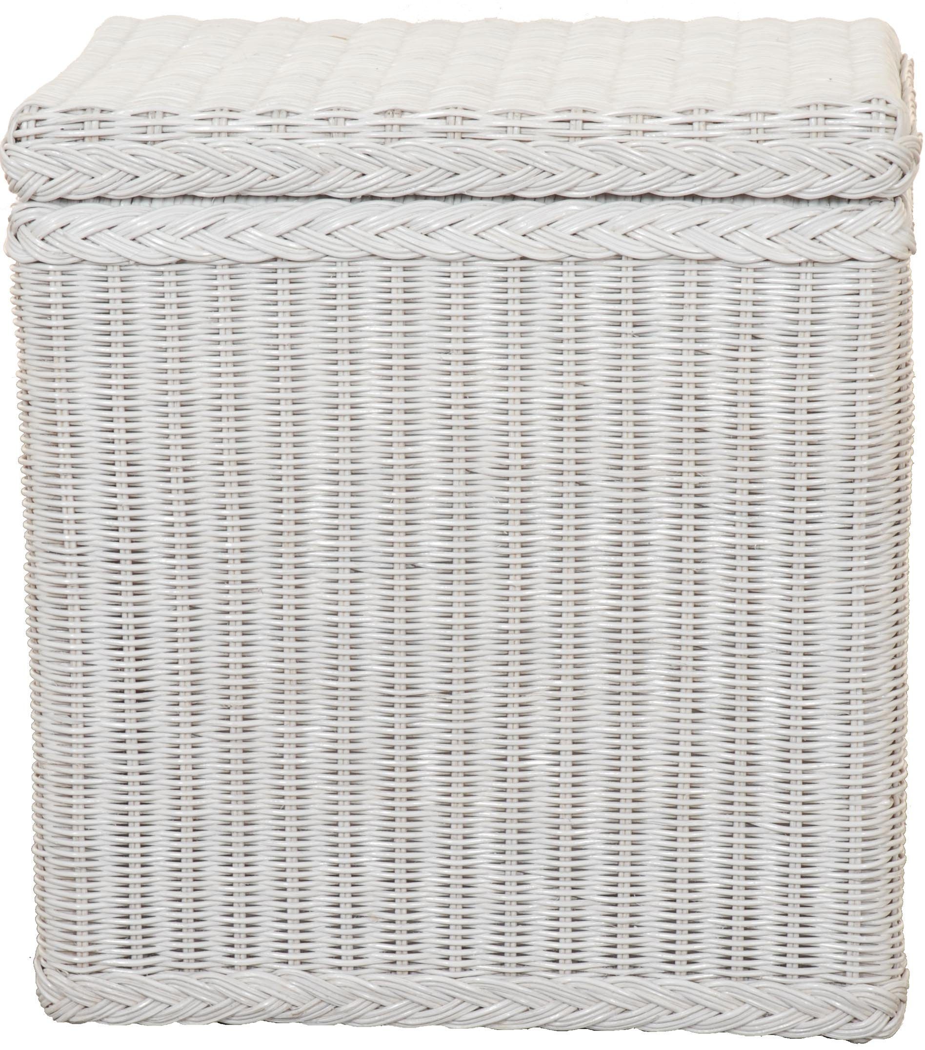 Krines Home Wäschekorb Rattan Wäschebox mit Deckel Wäschetruhe Wäschekorb Wäschesammler, mit Inlett Korb zur Aufbewahrung