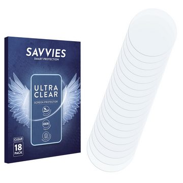 Savvies Schutzfolie für MyKronoz ZeTime Premium Petite (39 mm), Displayschutzfolie, 18 Stück, Folie klar