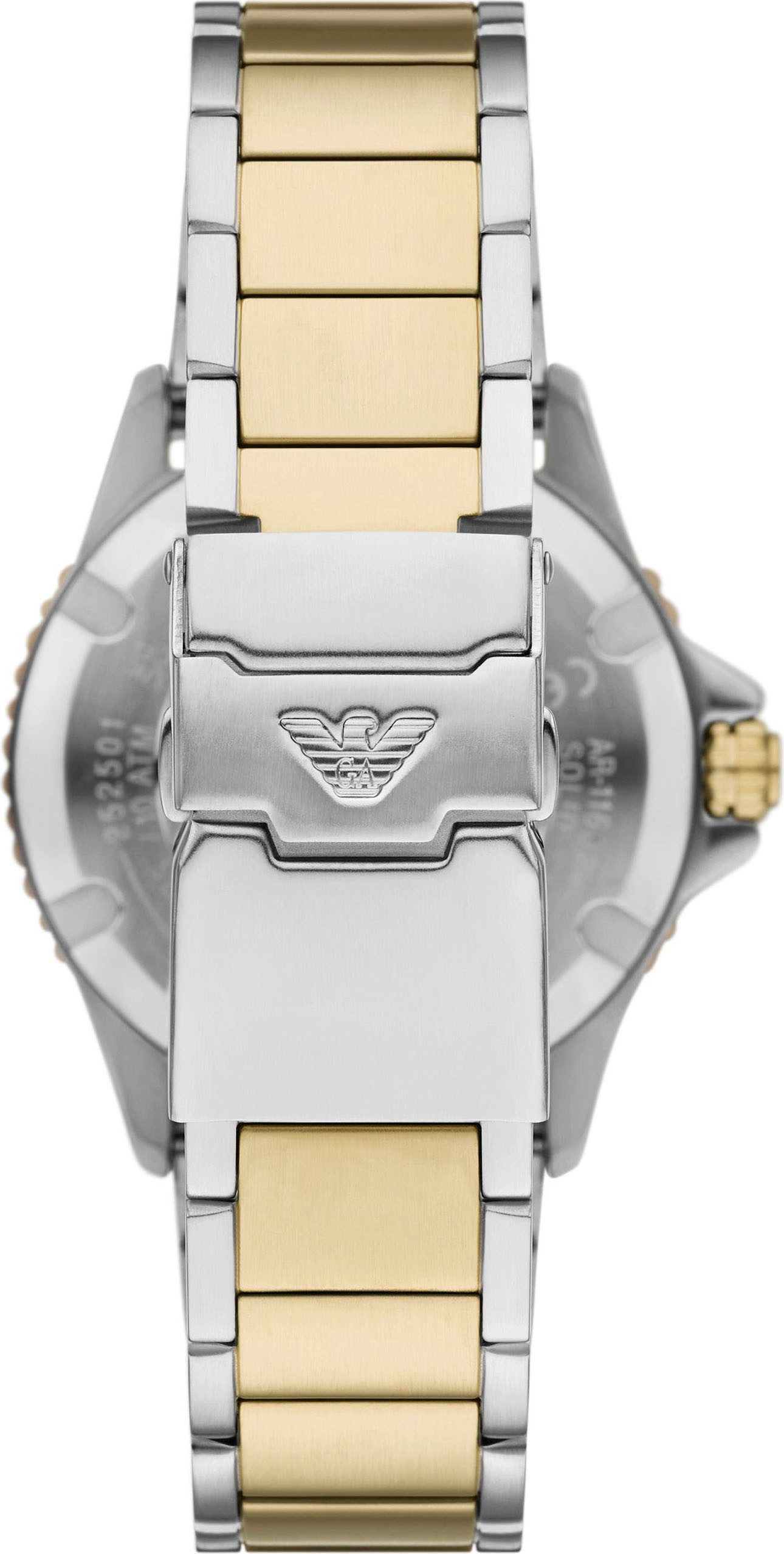 Emporio Armani Quarzuhr AR11682, Armbanduhr, Herrenuhr, Edelstahlarmband, analog, Tag